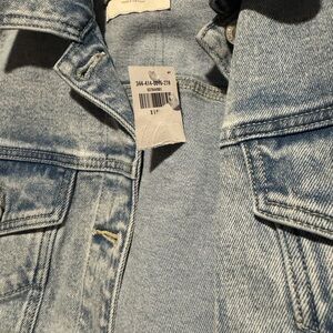 Hollister Blue Jean Jacket with Vintage Look and Textured Denim